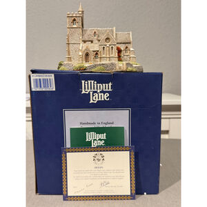 Lilliput Lane St Lawrence Church Decor One Size Beige Green with deed